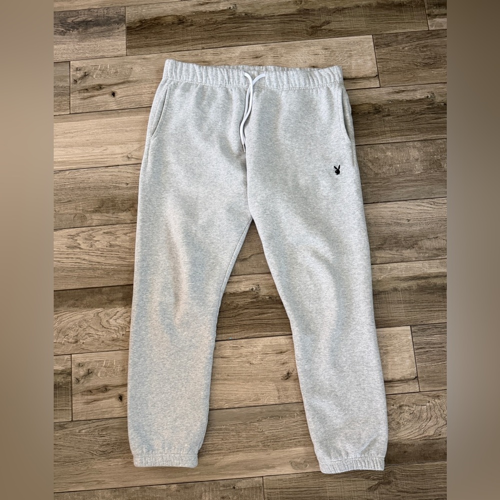 Playboy by Pac Sun Heavyweight Jogger Sweatpants Men's Size XL Grey